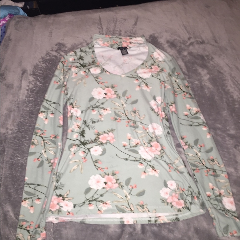 Blue flower shirt